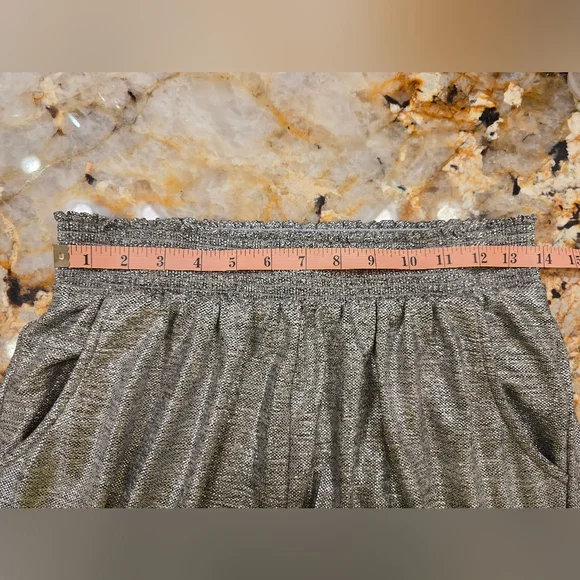 Anthropologie Metalic Silver Joggers Elastic Waist Size M - Picture 3 of 6